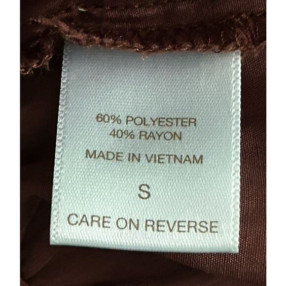 NWT New York & Co Eva Mendes Faux Wrap Wide Leg Brown Pants Small - Picture 8 of 8